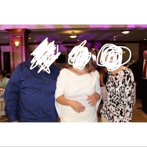 Betsy & Adam white dress size 14